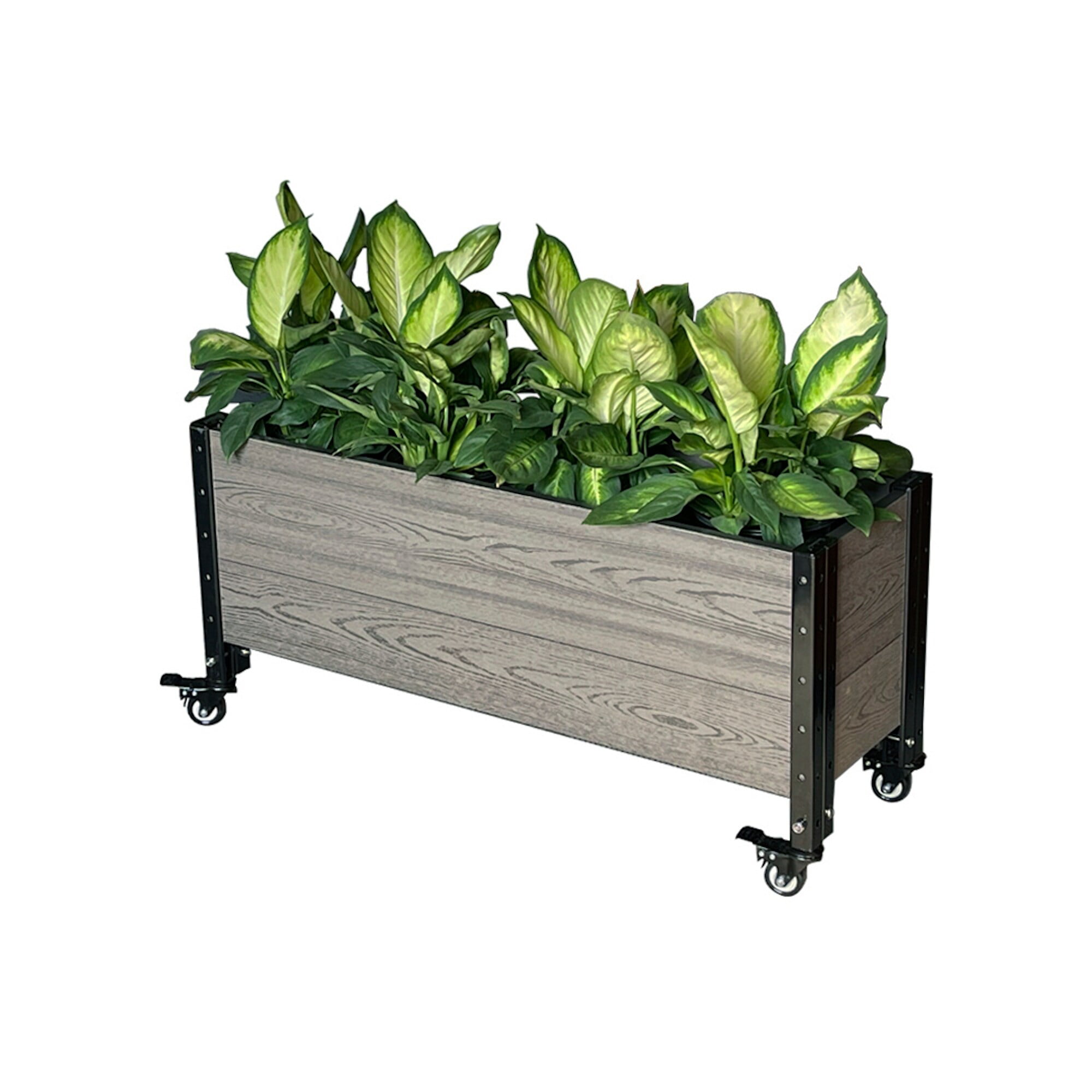 Picture of Everbloom K2109G 36 x 12 x 17 in. Mobile Trough Planter Box Raised Garden Bed&#44; Grey