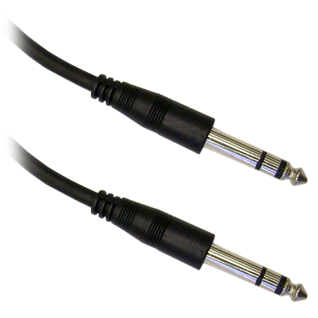 Stereo Audio Patch Cable - Black - 25 Feet - Premium Quality