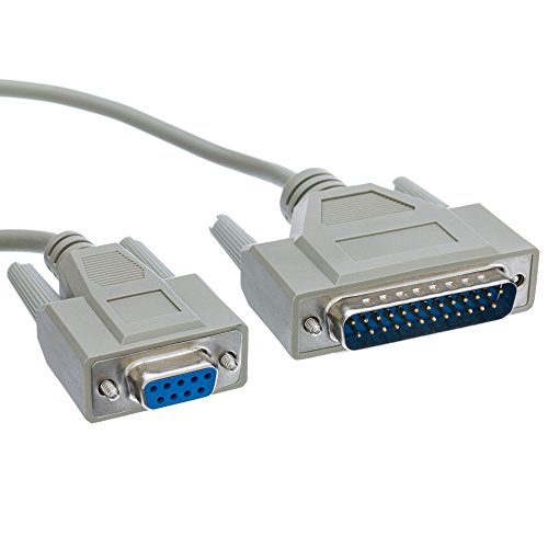 CableWholesale 10D1-13306 HP Plotter Cable- DB9 Female to DB25 Male- 8 Conductor- 6 foot