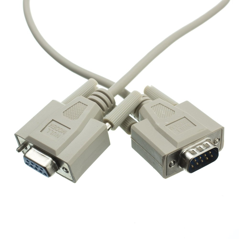 CableWholesale 10D1-20206 Null Modem Cable  DB9 Male to DB9 Female  UL rated  8 Conductor  6 foot