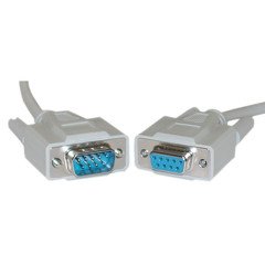 CableWholesale 10D1-20210 Null Modem Cable DB9 Male to DB9 Female UL rated 8 Conductor 10 foot
