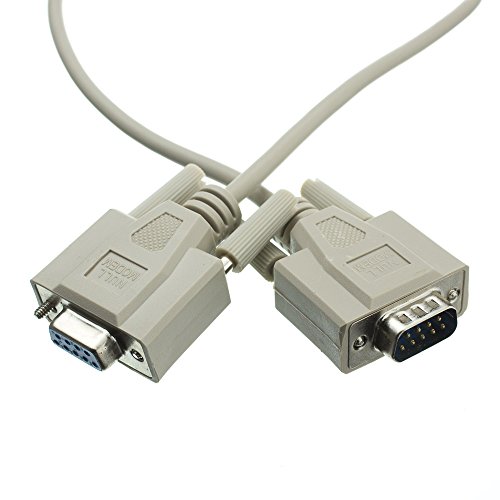 CableWholesale 10D1-20225 Null Modem Cable  DB9 Male to DB9 Female  UL rated  8 Conductor  25 foot