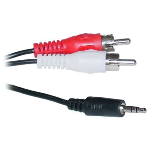 CableWholesale 2RCA-STE-25 3.5mm Stereo to RCA Audio Cable 3.5mm Stereo Male to Dual RCA Male (Right and Left) 25 foot