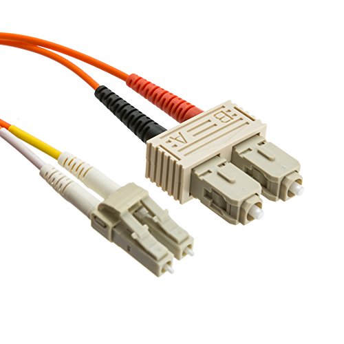 CableWholesale LCSC-11003 Fiber Optic Cable  LC  SC  Multimode  Duplex  50-125  3 meter (10 foot)