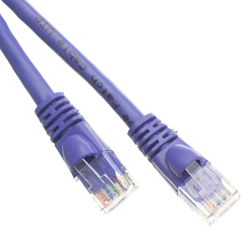 CableWholesale 10X6-04107 Cat5e Purple Ethernet Patch Cable- Snagless Molded Boot- 7 foot