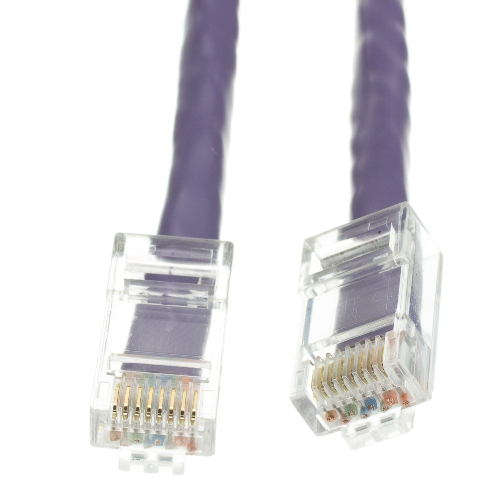 CableWholesale 10X6-141HD Cat5e Purple Ethernet Patch Cable  Bootless  100 foot