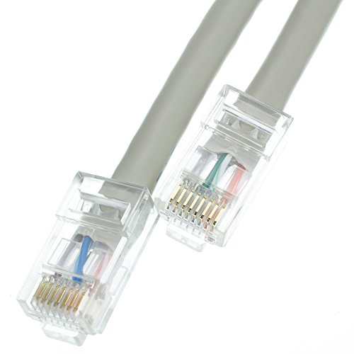 CableWholesale 10X8-12107 Cat6 Gray Ethernet Patch Cable Bootless 7 foot