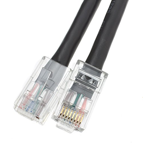CableWholesale 10X8-12214 Cat6 Black Ethernet Patch Cable Bootless 14 foot