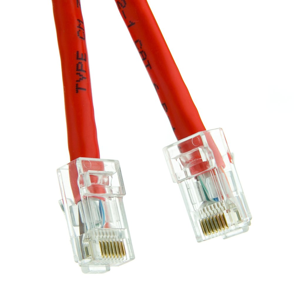 CableWholesale 10X8-17110 Cat6 Red Ethernet Patch Cable Bootless 10 foot