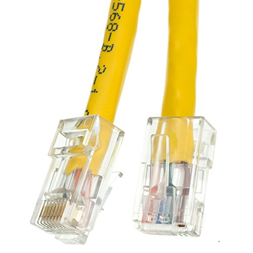 CableWholesale 10X8-18125 Cat6 Yellow Ethernet Patch Cable Bootless 25 foot