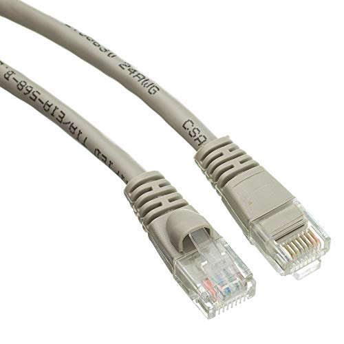 CableWholesale 10X8-02114 Cat6 Gray Ethernet Patch Cable Snagless Molded Boot 14 foot