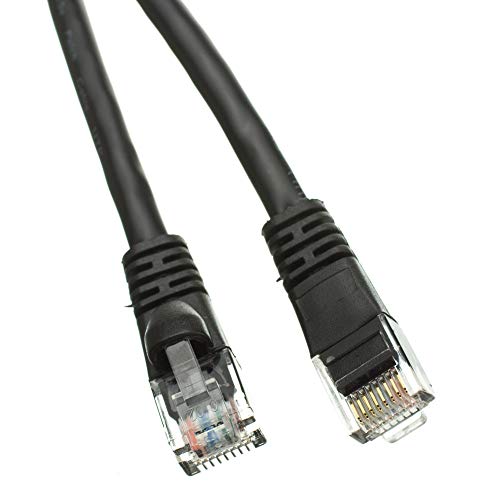 CableWholesale 10X8-02207 Cat6 Black Ethernet Patch Cable Snagless Molded Boot 7 foot