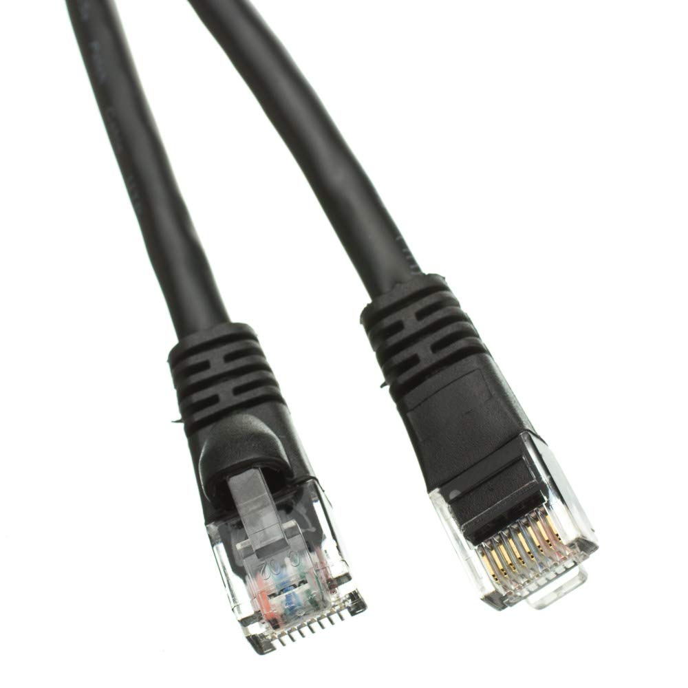 CableWholesale 10X8-02214 Cat6 Black Ethernet Patch Cable  Snagless Molded Boot  14 foot