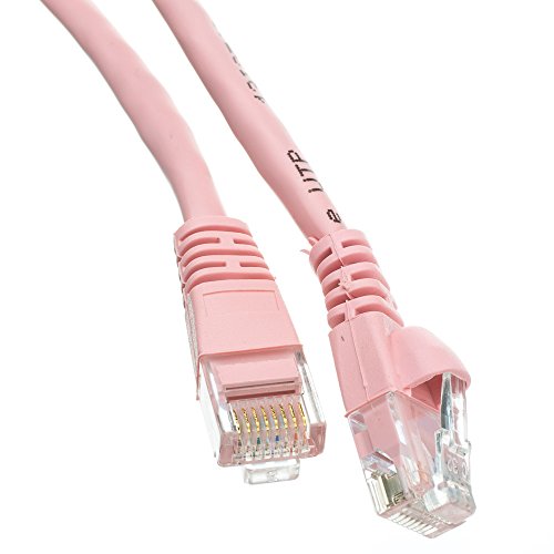 CableWholesale 10X8-07203 Cat6 Pink Ethernet Patch Cable- Snagless Molded Boot- 3 foot