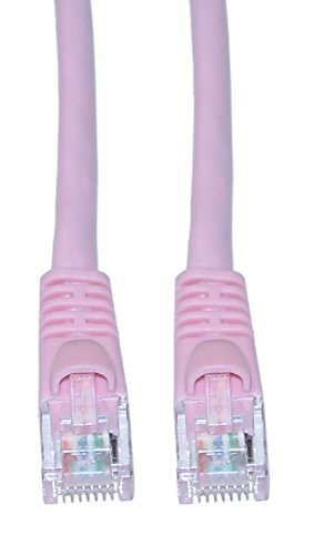 CableWholesale 10X8-07207 Cat6 Pink Ethernet Patch Cable  Snagless Molded Boot  7 foot