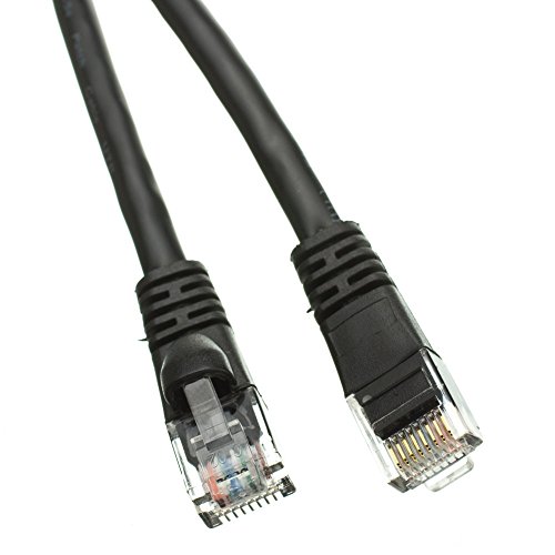 CableWholesale 13X6-02203 Cat6a Black Ethernet Patch Cable  Snagless Molded Boot  500 MHz  3 foot