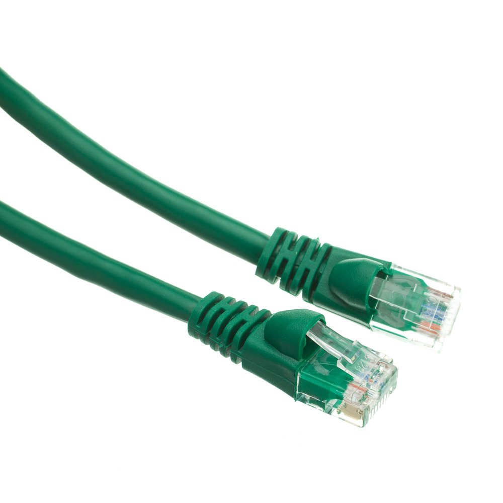 CableWholesale 13X6-051HD Cat6a Green Ethernet Patch Cable  Snagless Molded Boot  500 MHz  100 foot