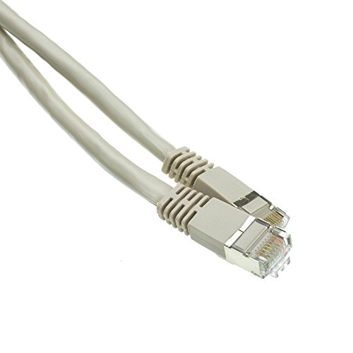 CableWholesale 13X6-52110 Shielded Cat6a Gray Ethernet Patch Cable  Snagless Molded Boot  500 MHz  10 foot