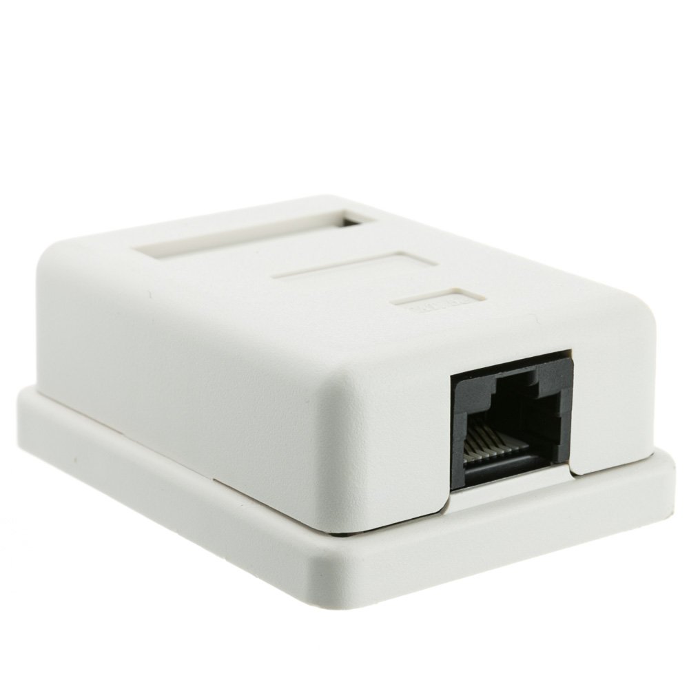 CableWholesale 300-313SE Cat 5e Single Surface Mount Box  Unshielded