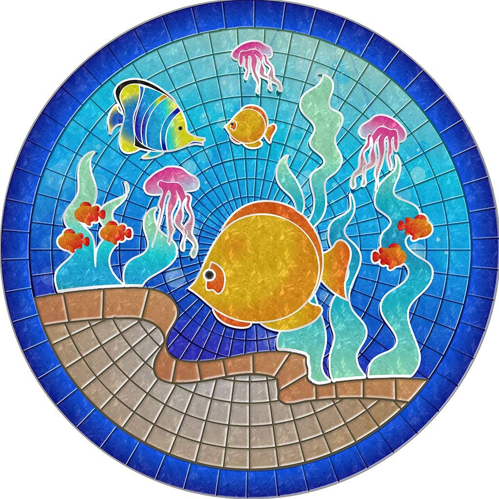 Tropical Fish Poolsaic  59 inches