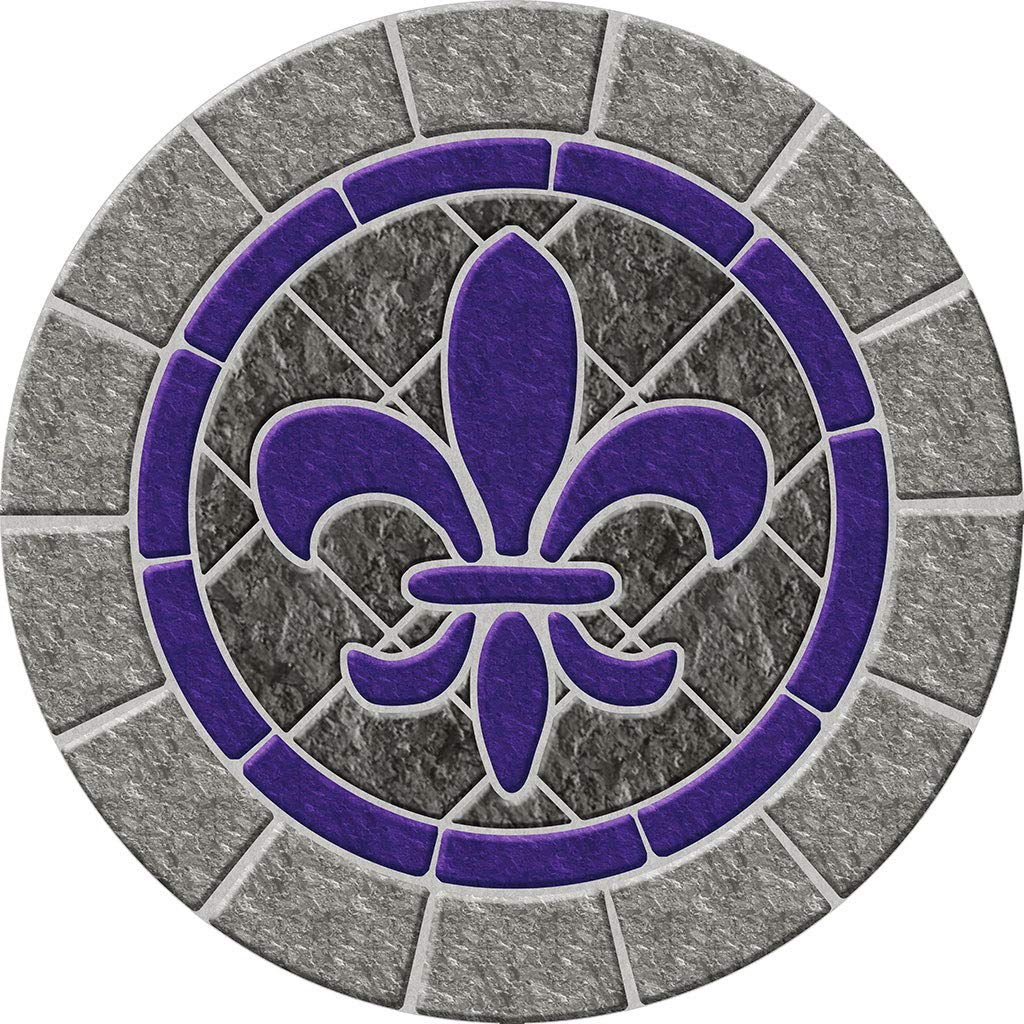 Fleur de Lis Stone Poolsaic 59 inches