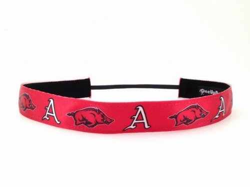 1420 NCAA Arkansas Team Colors Headband - Pack of 2