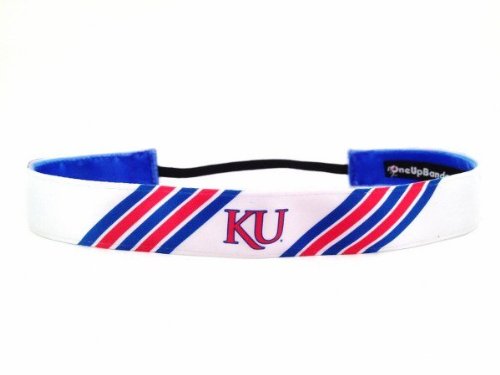1444 NCAA Kansas U Stripes Headband - Pack of 2