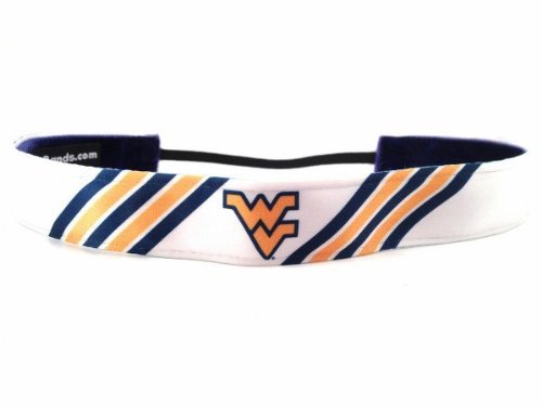 NCAA West Virginia Stripes Headband - Pack of 2