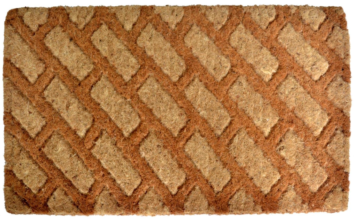 1.5 in. H x 30 in. W x 18 in. D Diagonal Bricks Welcome Mat