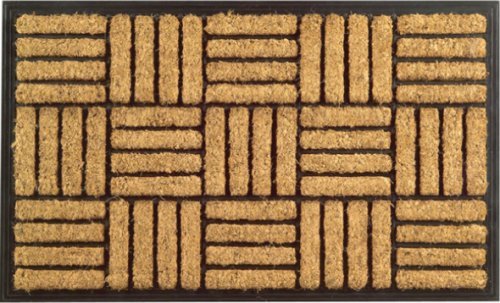 Rubber Back Coir Doormat, Basket Weave Pattern