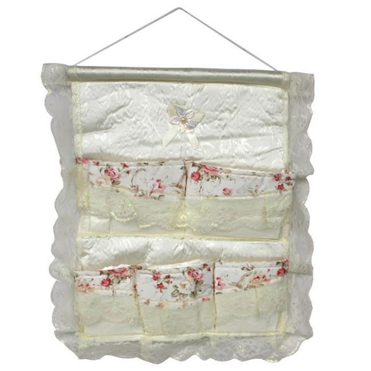 Lace and Allover Red Rose/Wall Hanging/ Wall Organizers / Wall Pocket / Baskets
