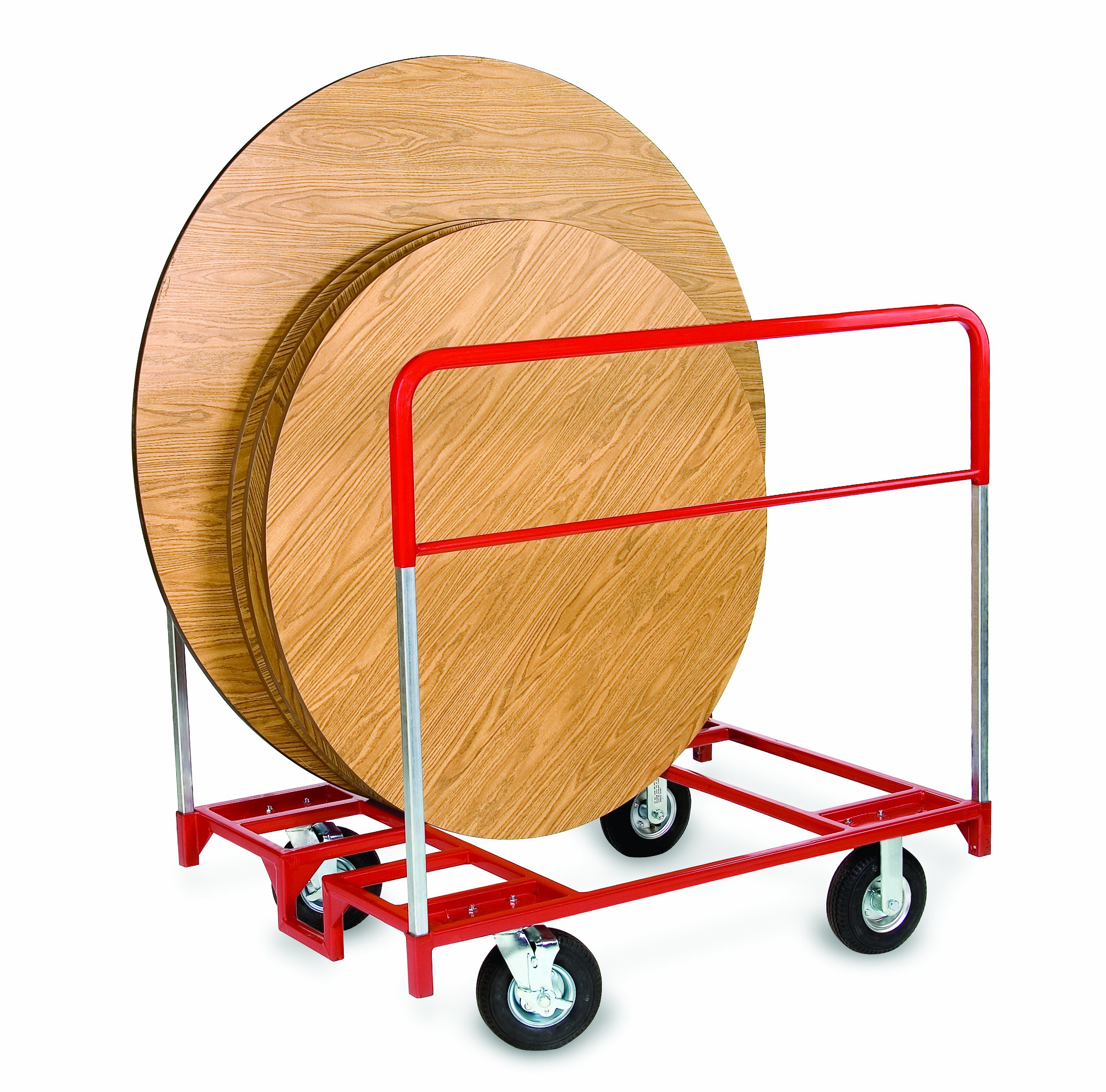 XL Round Table Mover - Pneumatic 8'' Casters  2 Fixed and 2 Swivel