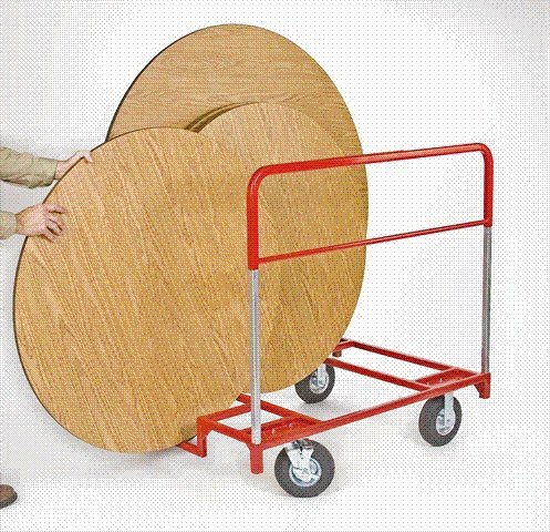 XL Round Table Mover - Pneumatic 8'' Casters  All Swivel