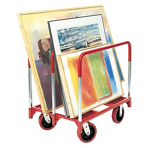 3828 Panel Mover - 8'' Quiet Poly Casters  2 Fixed and 2 Swivel  3 Standard Uprights