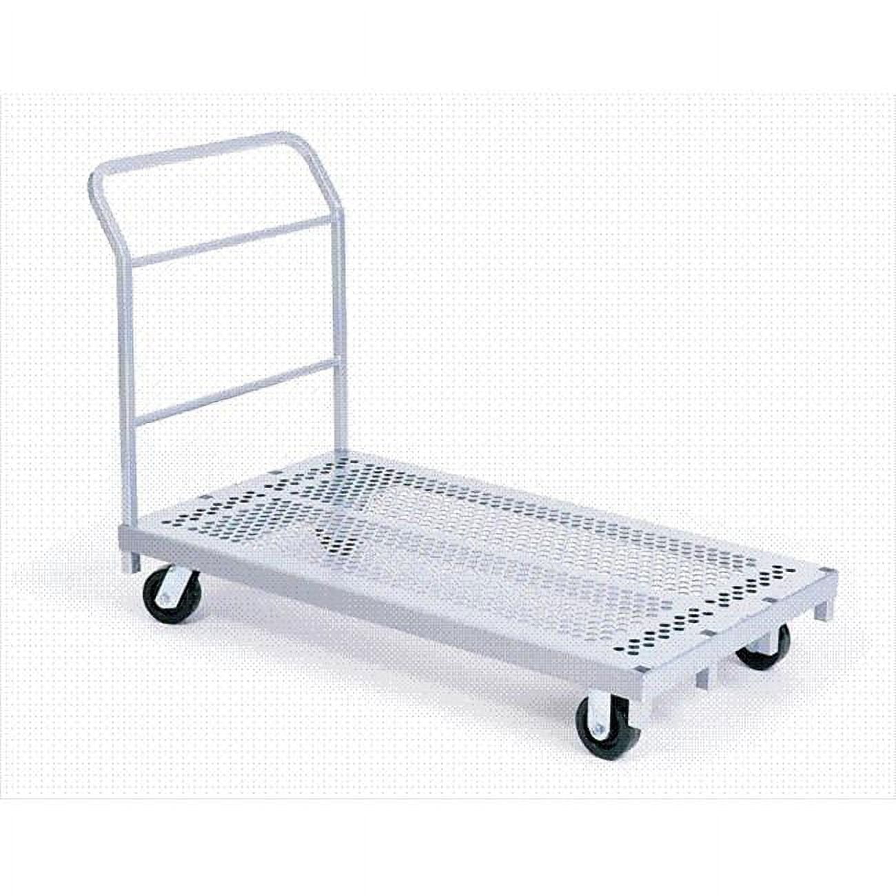 3954 Heavy Duty Platform Truck - 5'' Phenolic Casters  All Swivel  1 Push Handle