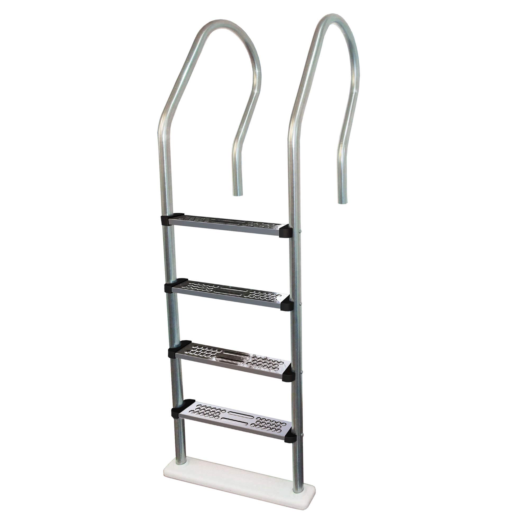 Ergonomic In-Pool Ladder - Stainless Steel Tread
