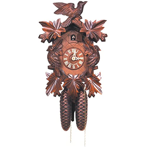 632-8 Engstler Cuckoo Clock  Carved with 8-Day weight driven movement