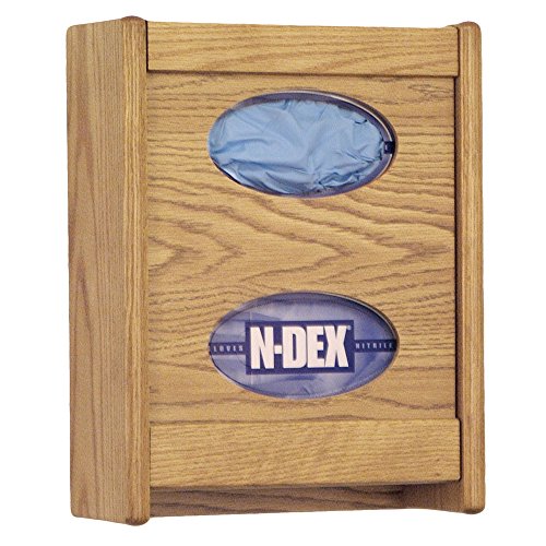 WCG2MO 2 Pocket Glove and Tissue Box Holder in Medium Oak
