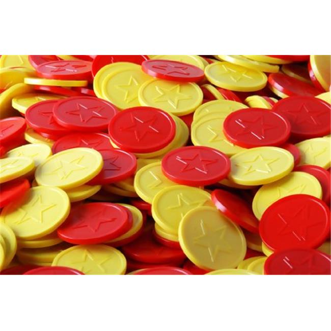 B-Token TOPLSTEM01 Embossed Tokens in Yellow with Star