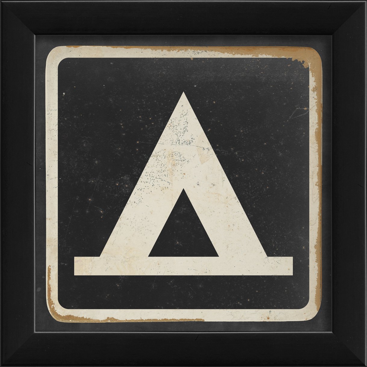 Artwork Factory  Camping Sign Black Framed Print
