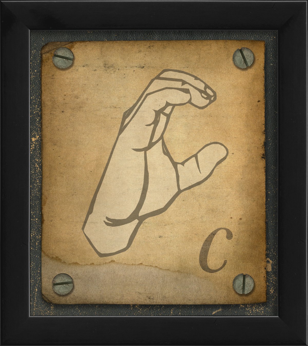 Artwork Factory 17773 EB Sign Language C Framed Print