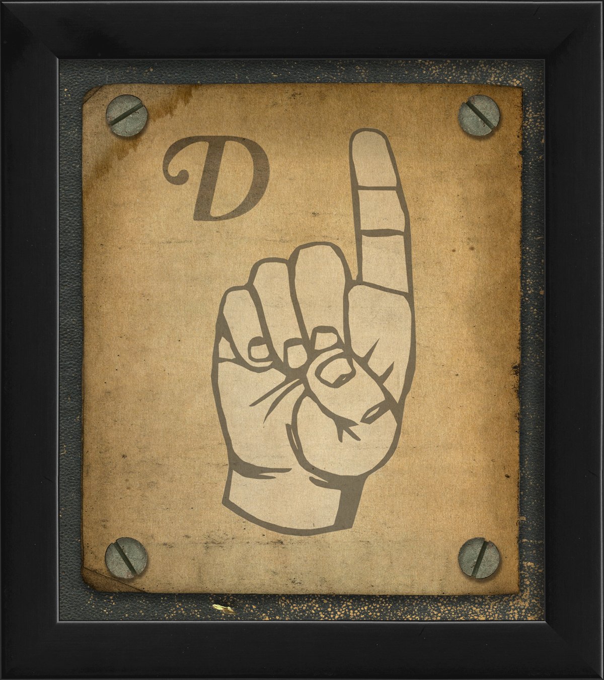 Artwork Factory 17774 EB Sign Language D Framed Print