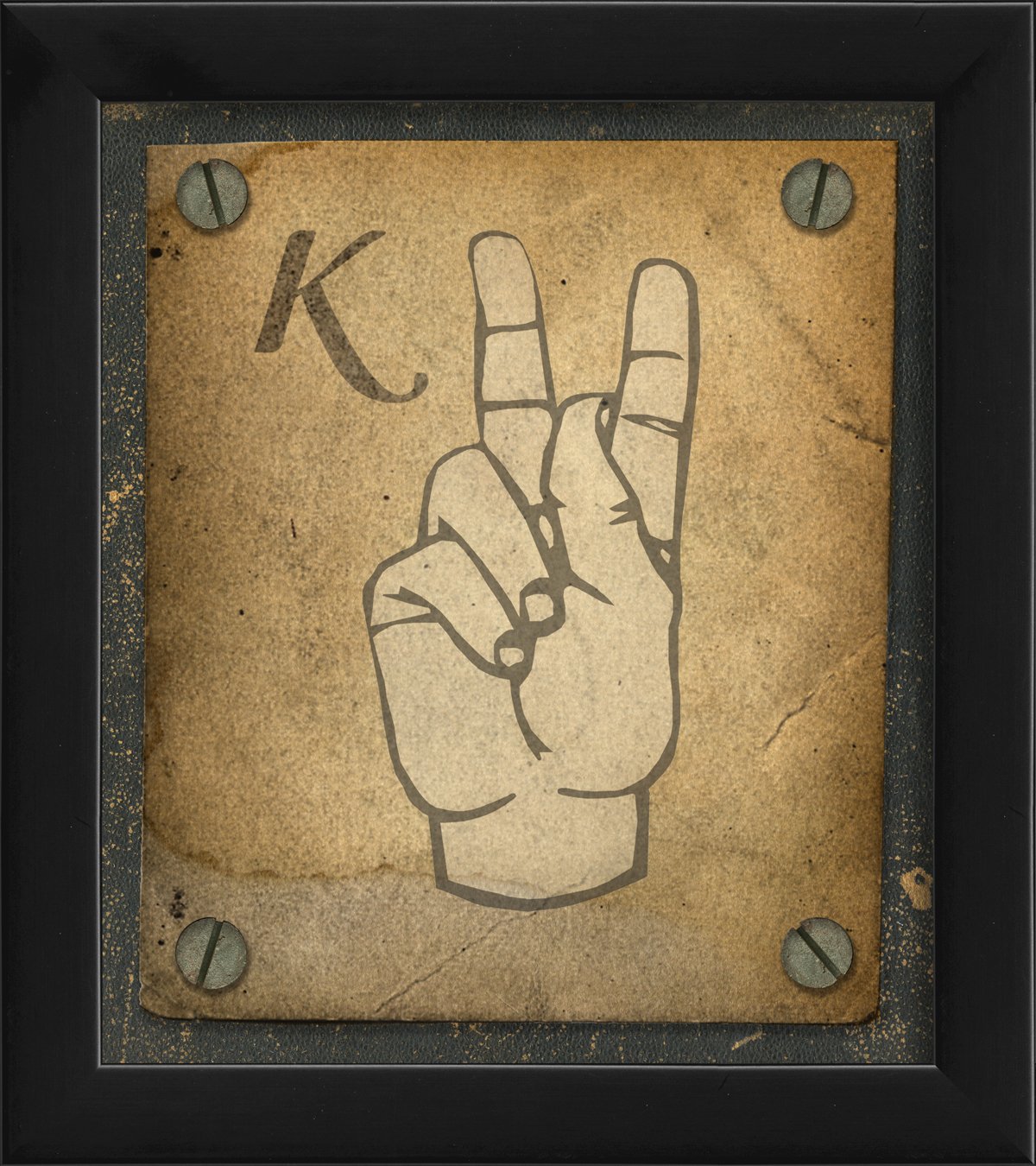 Artwork Factory  Sign Language K Framed Print