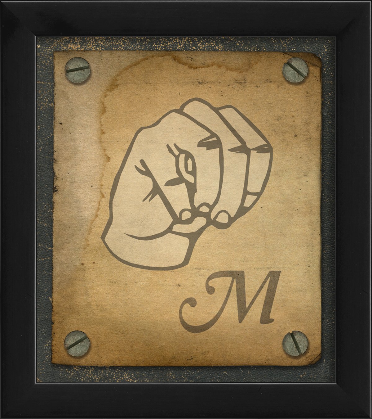 Artwork Factory Sign Language M Framed Print
