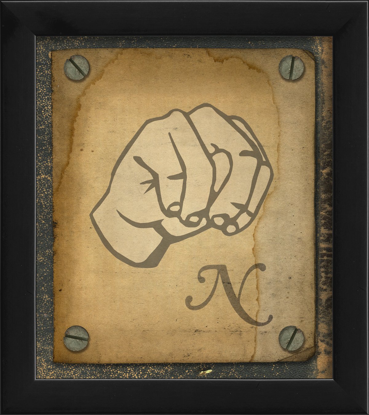 Artwork Factory 17784 EB Sign Language N Framed Print