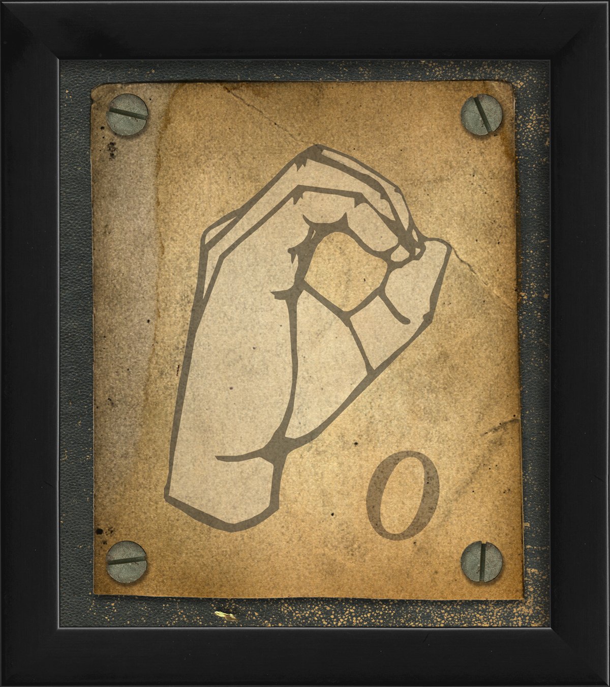 Artwork Factory  Sign Language O Framed Print