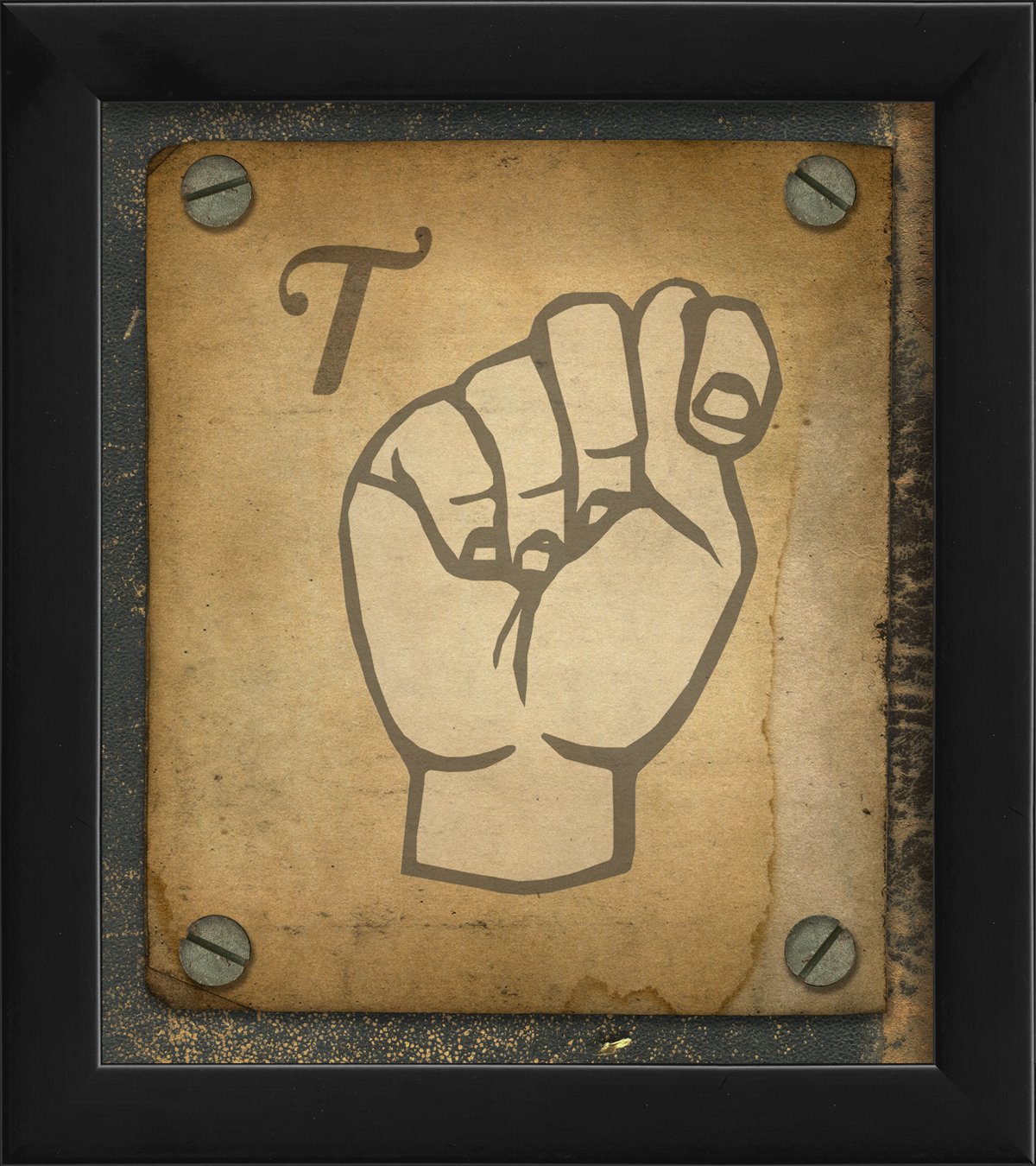 Artwork Factory Sign Language T Framed Print
