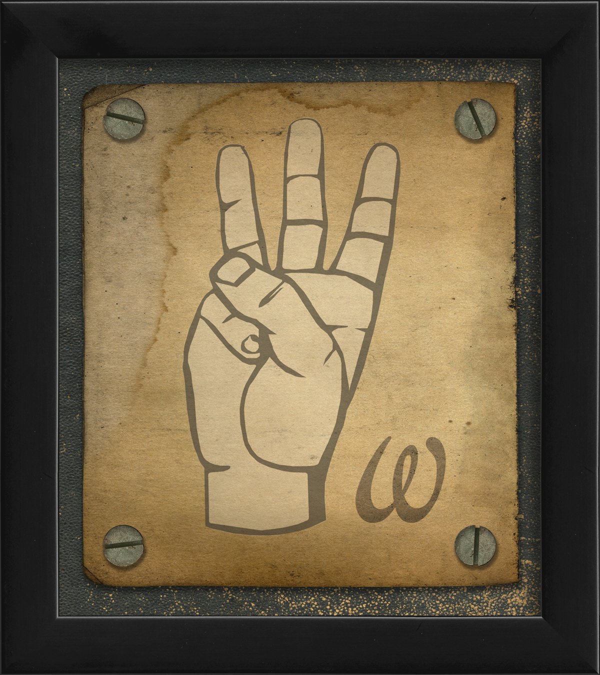Artwork Factory Sign Language W Framed Print