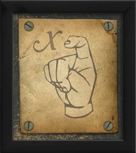 Artwork Factory 17794 EB Sign Language X Framed Print
