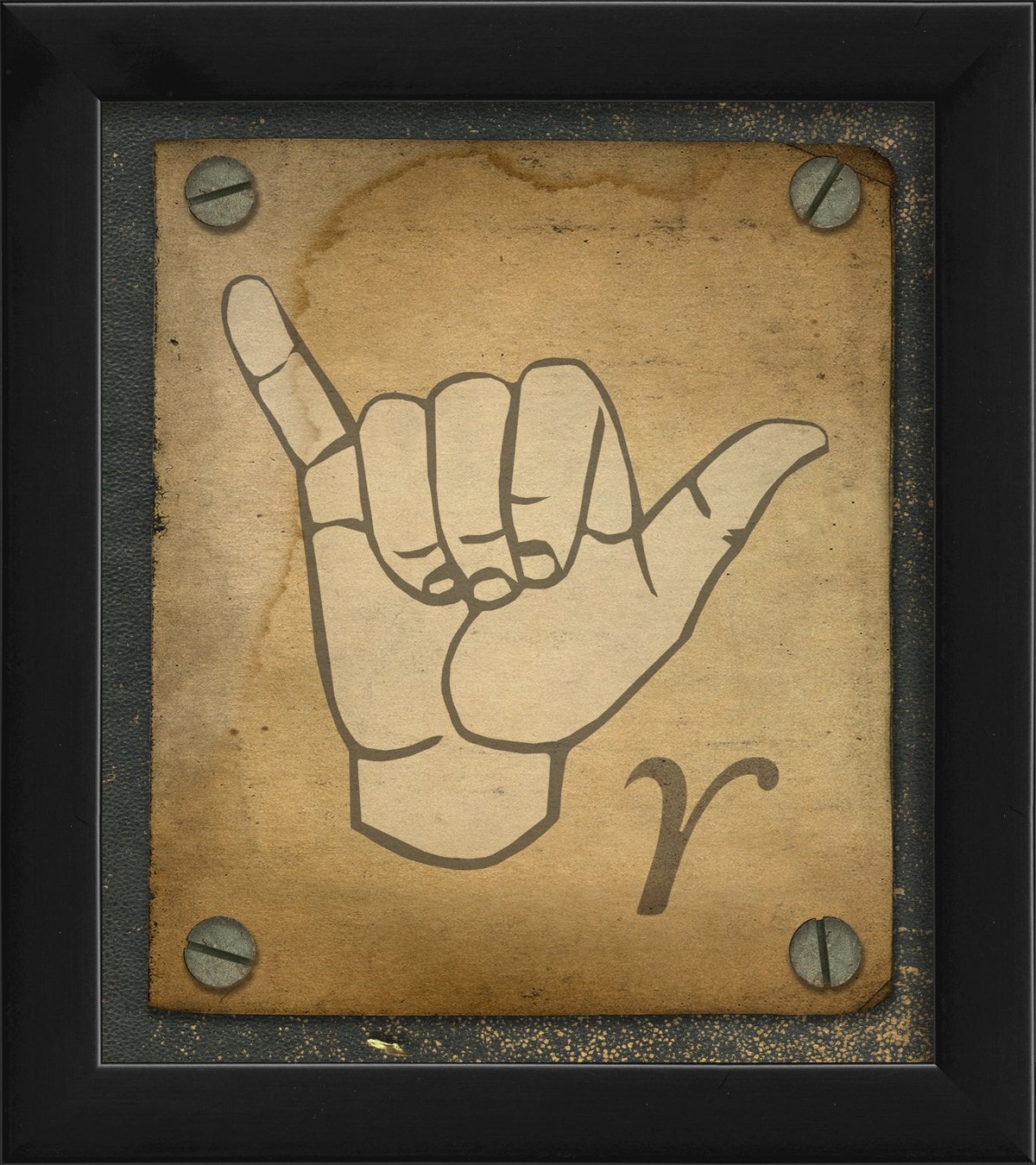 Artwork Factory  Sign Language Y Framed Print